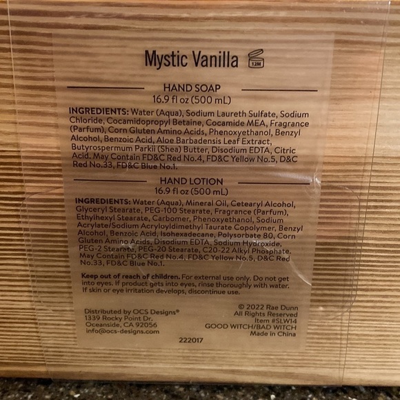 Rae Dunn GOOD WITCH BAD WITCH Halloween Scented Hand Soap & Hand Lotion - Picture 5 of 5